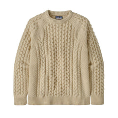 Patagonia Recycled Wool-Blend Cable-Knit Crewneck Sweater