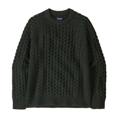 Patagonia Recycled Wool-Blend Cable-Knit Crewneck Sweater
