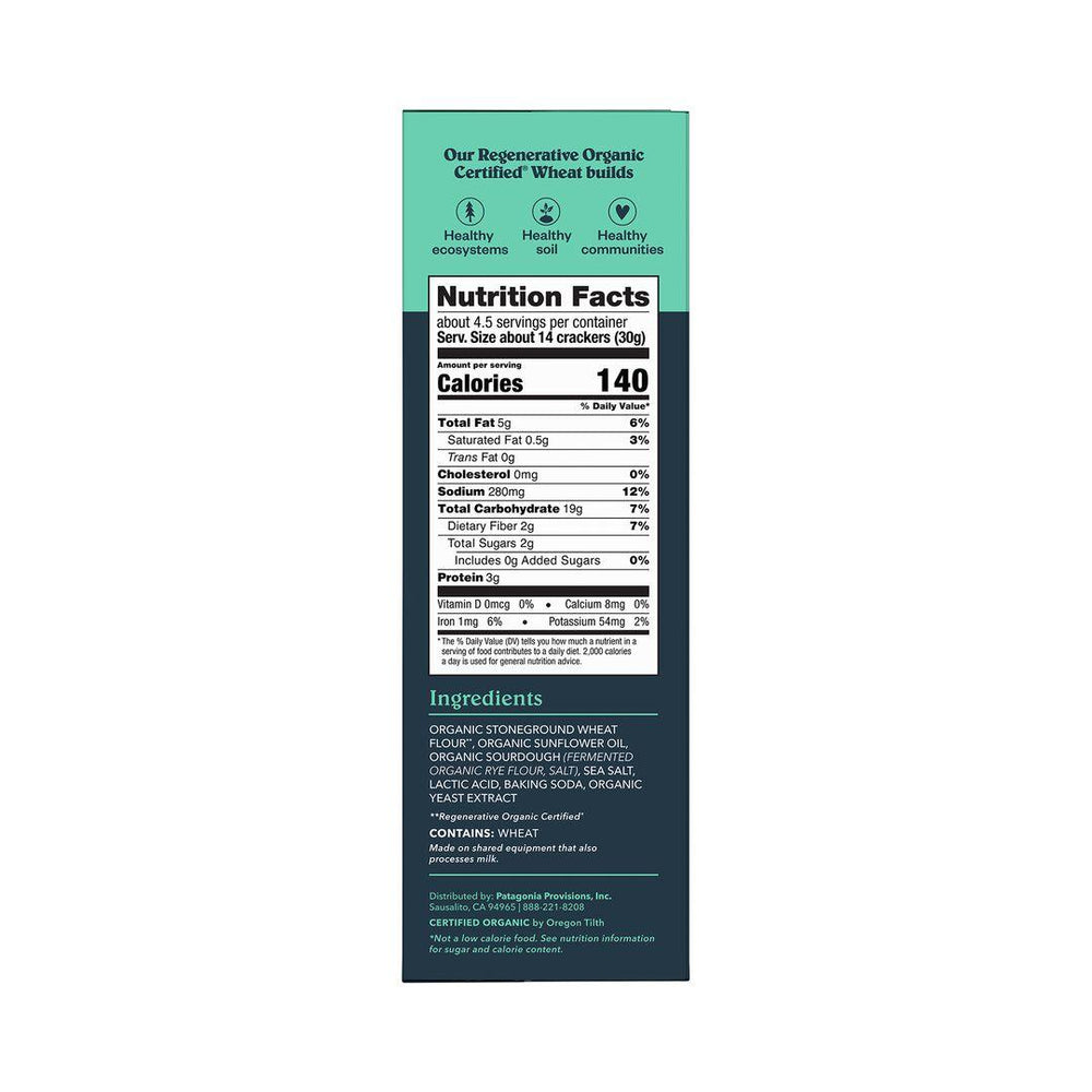 Patagonia Provisions Organic Sourdough Sea Salt Crackers