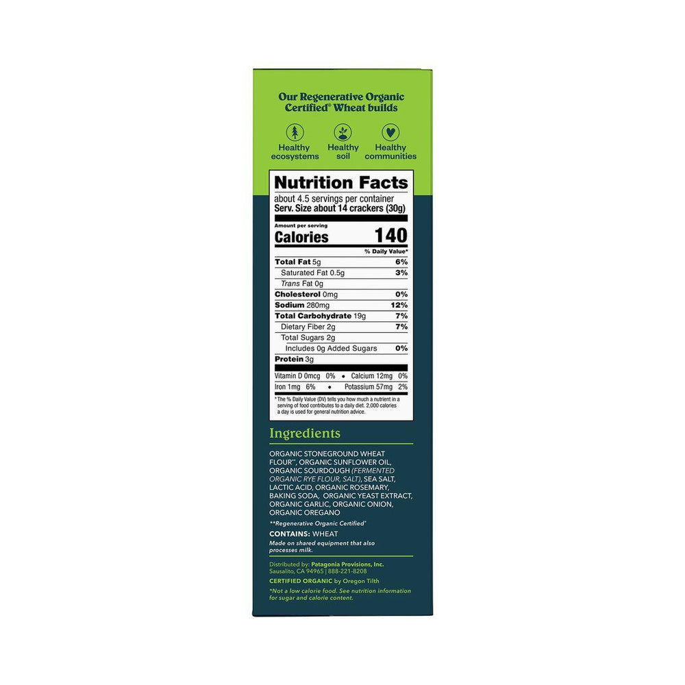 Patagonia Provisions Organic Rosemary Garlic Crackers